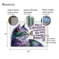 thumbnail image 3 of Whimsical "Just When the Caterpillar Thought the World Was Over" Cat and Butterfly Metal Sign- Vibrant Wall Art with Inspirational Message, 3 of 4