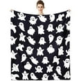 thumbnail image 4 of Halloween Throw Blanket for Couch and Bed Ghosts Spooky Pumpkins Print on Soft Blanket for Kids and Adult, 4 of 8