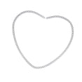 thumbnail image 2 of Material de pulsera permanente Regalos de parejas de 23 cm Servido sólido acero inoxidable romántico para aniversario del día de San Valentín plata, 2 of 9