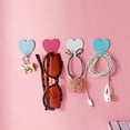thumbnail image 4 of Zhuge 12 piezas de ganchos adhesivos con forma de corazón para,ganchos adhesivos con forma de corazón para decoración de habitación de (amarillo), 4 of 5
