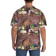 thumbnail image 3 of Fotbe Bottle Glass Red Wine Camisa Estampada de Manga Corta para Hombre, Casual de Verano, Estilo Playero, Sin Arrugas-4X-Large, 3 of 5