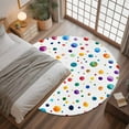 thumbnail image 3 of 3ft Round Rug, Colorful Polka Dot Non-Skid Rubber Backing Large Area Rugs - Living Room Bedroom Home Office, Rainbow Color Polka Dots Abstract Indoor Floor Mat Carpets Washable Rug, 3 of 9
