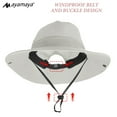 thumbnail image 5 of Women's Ponytail Sun Hat, AYAMAYA Wide Brim Waterproof Summer Fishing Hat UV Protection for Outdoor Safari Beach,Beige, 5 of 6