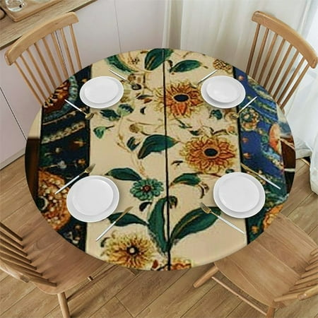 

BCIIG Abstract Art Round Table Cover Stain Resistant Washable Polyester Tablecloth Perfect for Indoor Outdoor Kitchen Dining Wedding Parties Full Width Single-Sided Printing 46 -50