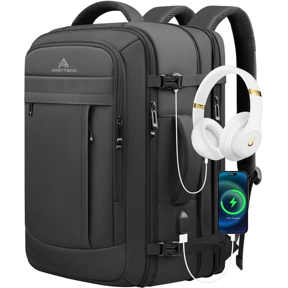Mochila de viaje AREYTECO extragrande 50 L aprobada por aerolíneas expandibles