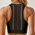 thumbnail image 6 of Alun Mesh Breathable Seamless Sports Bras for Women Classic Solid Color Workout No Underwire High Support Activewear Bras Stretch Lift up Full Coverage Bralette Black M, 6 of 7