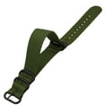 thumbnail image 1 of EeaseMX Correa de nailon para reloj, repuesto de correa de reloj ajustable, correa de muñeca alternativa de 24 mm, color verde, 1 of 8