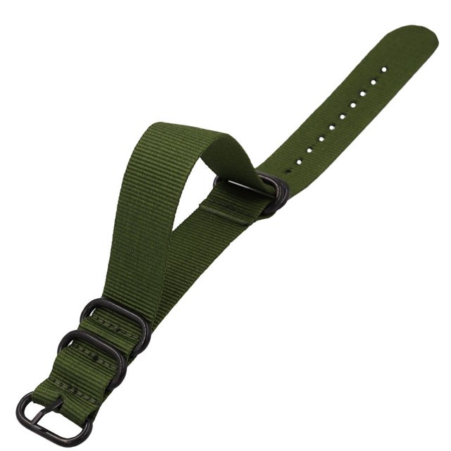 EeaseMX Correa de nailon para reloj, repuesto de correa de reloj ajustable, correa de muñeca alternativa de 24 mm, color verde