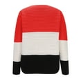 thumbnail image 6 of BVOFAR Sweaters for Women Trendy Long Sleeve Color Block Tops Cozy Lightweight Crew Neck Pullover Fall Winter Travel Jumpers, 6 of 6