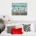 thumbnail image 5 of Shiartex Ocean Beach Wall Art 3D Framed -Painted Seascape Oil Painting Perching Bird Canvas Artwork The Tranquility by The Sea Shore for Living Room Bedroom Décor Coastal Blue 16x12in, 5 of 6