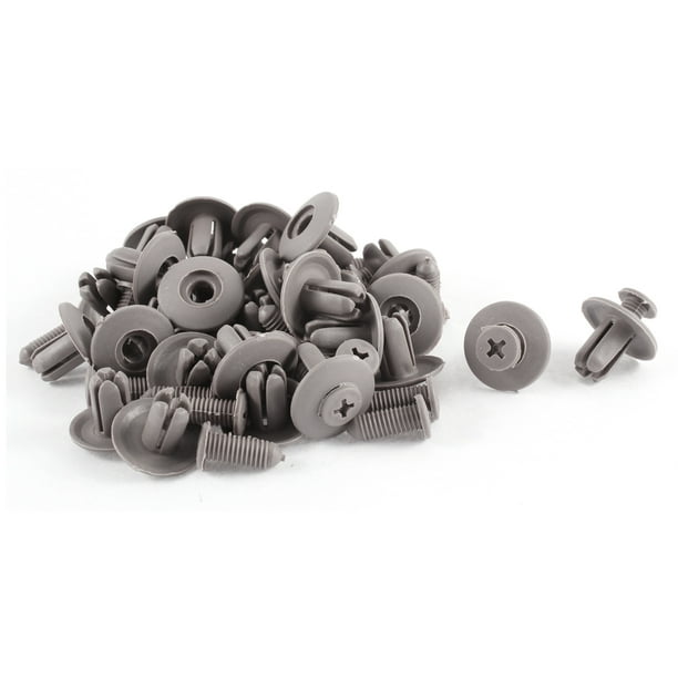 30 Pcs Gray PushType Car Trim Panel Fender Plastic Screw Rivets Clips