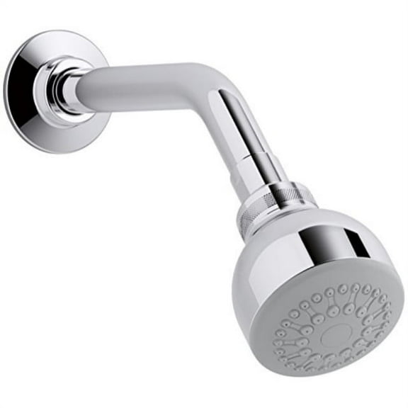 kohler k-11637-cp coralais 2.5 gpm single-function wall-mount showerhead, polished chrome
