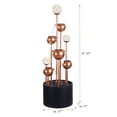 thumbnail image 4 of Hi-Line Gift LED Lights Metal Fountain with Glass Ball and White LED Lights Outdoor, Brown, 4 of 5