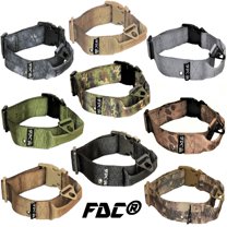 Heavy Duty Military Army Tactical Dog Collar Handle Width 1.5in Plastic Buckle with Tag Hole Sz L: Neck 14" - 16"