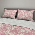 thumbnail image 2 of Flower Comforter & Sham Bedding Set, Floral Feminine Pattern with Repeating Silhouette Petals and Leaflets, 3 pcs Duvet Set Microfiber Filling Quilt, 5 Sizes, Pale Pink and Eggshell, by Ambesonne, 2 of 4