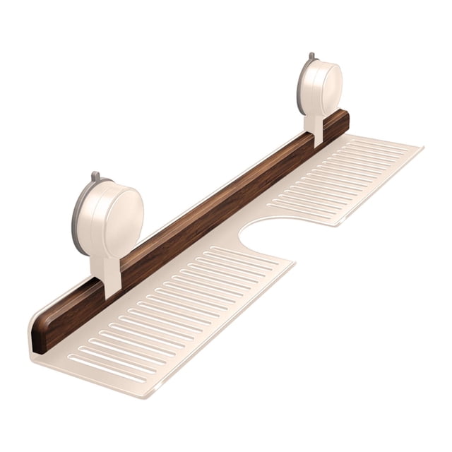 QTOCIO Bathroom Sink Suction Cup Organizer No-Hole Suction Rack For Washbasin