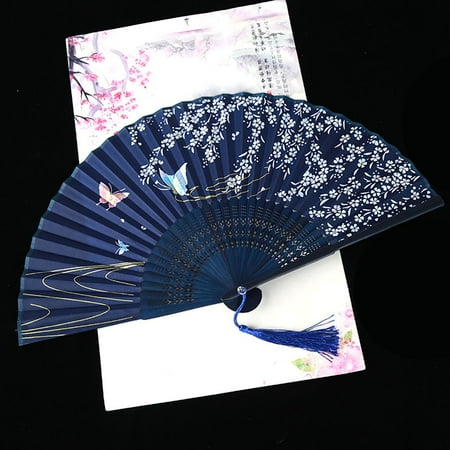 

Multi-pattern Elegant Vintage Style Bamboo Wooden Summer Gift Handmade Dance Hand Fan Folding Fan Fan Crafts Home Decoration 1