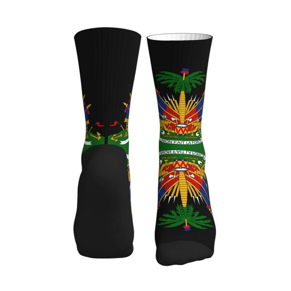 Men Women Haiti Coat Of Arms Novelty Sports Design Casual Dress Socks