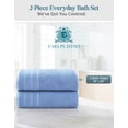 thumbnail image 2 of Casa Platino Soft Bath Towels Set of 2 - Quick Dry, Lightweight Towels for Gym, Spa, Home & Daily Use - Cerulean Blue, 2 of 7