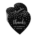 thumbnail image 1 of Inkdotpot Pack Of 100 Real Silver Foil Paper Tags Thanks For Celebrating With Me Birthday Favor Hang Tags, 1 of 6