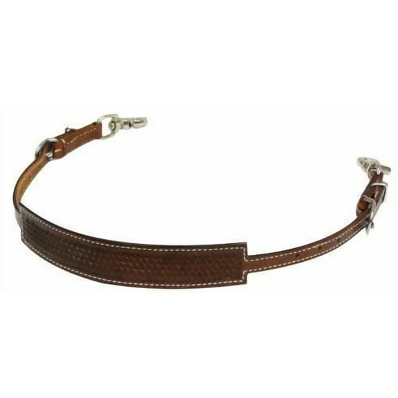 Showman Basketweave Tooled Medium Oil Leather Wither Strap