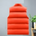 thumbnail image 3 of Men's Winter Vest, Solid Color Down Cotton Multi-Pocket Loose Thick Casual Coat for Outdoor Travel and Cold Weather Wear,Orange,L, 3 of 3