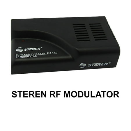 STEREN RF MODULATOR 203-102 Stereo Audio - Video S-VHS signal VCR DVD TV