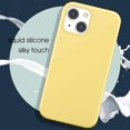 thumbnail image 3 of Compatible con funda para iPhone 13 Mini (2021) con protector de pantalla, funda protectora de silicona a prueba de golpes, carcasa de gel de goma con forro de microfibra suave, 3 of 5
