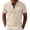 Beige, variant on Men's Henley Shirts Casual Short Sleeve Bamboo Linen Band Collar Shirt Summer Button Basic Tee Gray M