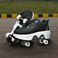 thumbnail image 5 of Roller Skate Shoes for Men, Double-Row Deform Wheel Automatic Walking Shoes, Retractable Roller Skate, Shoes with Wheels, Skating Shoes for Outdoor Fun & Fitness, 5 of 7