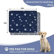 KUTGY 2 Pack Washable Pee Pads for Dogs,18x24Reusable Puppy Pee Pads