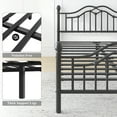 thumbnail image 5 of E-Motie Metal Bed Frame Queen Size with Vintage Victorian Headboard & Footboard, Black, 5 of 9