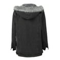 thumbnail image 4 of PVCS Manteau Rétro d'Hiver Décontracté à Capuche pour Femme pour Garder au Chaud, Déchiré et Usé, 4 of 6
