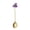 Style 2:Gold, variant on Gold Halloween Coffee Spoon, Purple Witch Hat Stainless Steel Stirring Spoon for Dessert Beverage