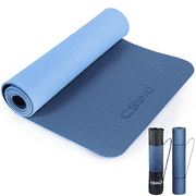 Cshidworld Yoga Mat, 6mm Thick Eco-Friendly TPE Exercise Mat with Carrying Strap and Storage Bag, Non-Slip Workout Mat for Yoga, Gym and Floor Exercises, 72" x 24"