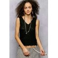 thumbnail image 2 of I AM A FASHION JUNKY POL Textured Knit V-Neck Tank with Lace Trim, 2 of 5