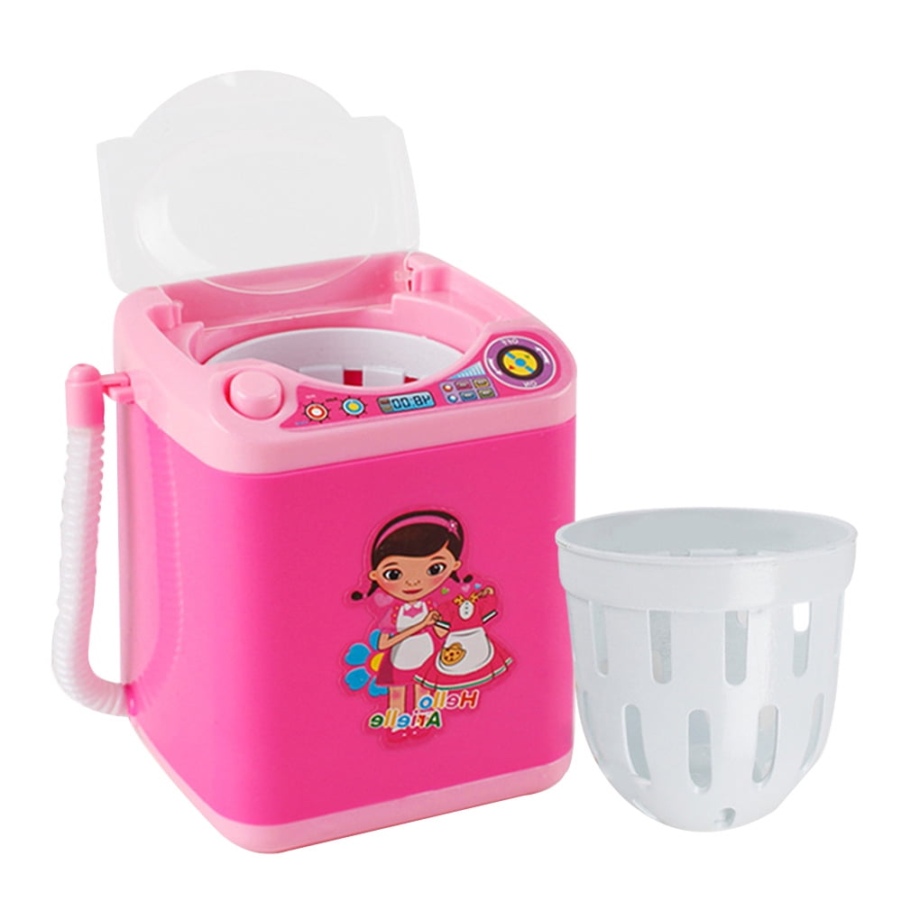 red box pretend play electronic working washing machine