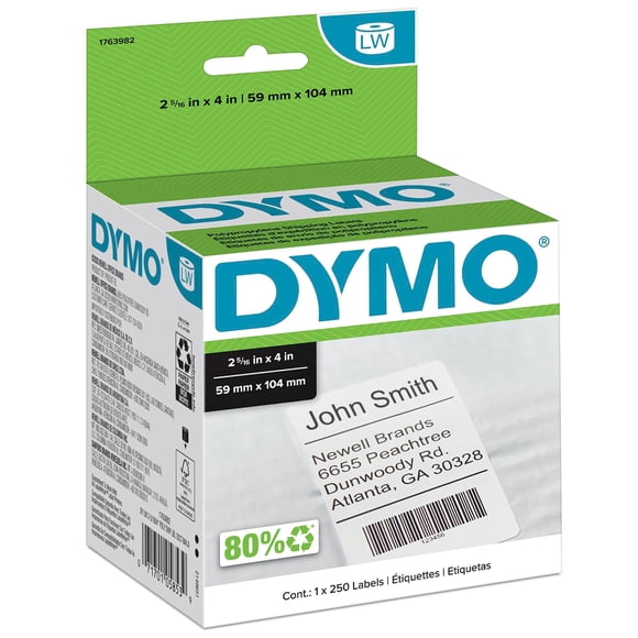 Etiquetas de envío DYMO LabelWriter 30323, 6 rollos de 220