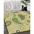 thumbnail image 2 of Ahgly Company Indoor Round Patterned Mustard Yellow Area Rugs, 6' Round, 2 of 6