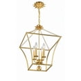 thumbnail image 4 of 514-GA Crystorama Lighting Broche - 3 Light Lantern-Antique Gold Finish    -Traditional Installation, 4 of 9