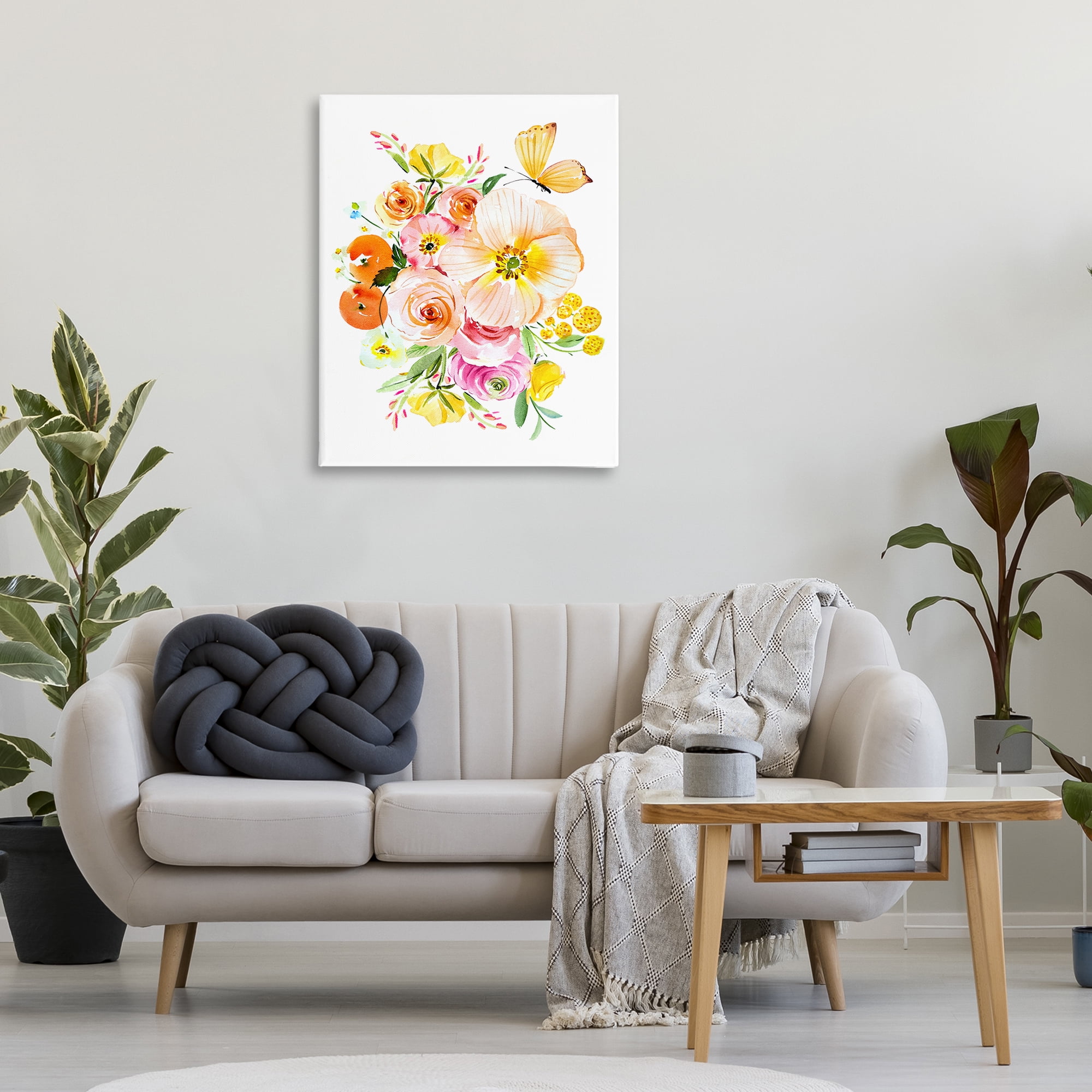 Stupell Industries Varied Flower Bundle Botanical & Floral Painting Gallery Wrapped Canvas Art Print Wall Art, 30 x 40