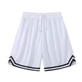 thumbnail image 2 of Pantalones cortos deportivos de baloncesto para hombre, holgados, de verano, de secado rápido, de malla americana, de seda de hielo, para playa, para hombre y mujer, 2 of 3