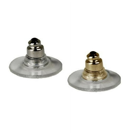 20 Piece Gold and Silver Tone Earring Backs with Disc Clutch for Stability