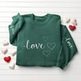thumbnail image 6 of Craaazy Women's Valentines Long Sleeve Shirts Love Heart Crew Neck Long Sleeve Tops, 6 of 6