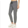 thumbnail image 3 of Calvin Klein Women's Comfortably Soft Fleece Jogger (Black Heather, L), 3 of 4