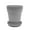 Grey, variant on Mintra Home Garden Pots 4pk - Flowers, Herbs, Plants, Indoor, Outdoor, Colorful, Wholesale, Bulk (Grey, 17cm Diameter (6.6in))
