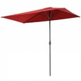 thumbnail image 1 of Outsunny Parasol Demi-Ombrelle de Balcon Extérieur 8 Pieds Rouge Vin, 1 of 10