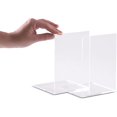 thumbnail image 5 of Juego de 2 sujetalibros de acrílico transparente con antideslizante, para dormitorio, oficina, escuela y oficina (4 pares) TUNC Sencillez, 5 of 5