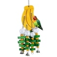 thumbnail image 3 of Flmtop Parrot Wood Apple Banana Building Block Toy Pet Bird Ladder Bite Chew Cage Decor, 3 of 8