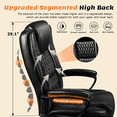 thumbnail image 5 of Waleaf Home Office Chair, Big and Tall Desk Chair 8Hours Heavy Duty Design, Ergonomic High Back Cushion Lumbar Back Support, Computer Desk Chair, Adjustable Executive Leather Chair with Arms, 5 of 11